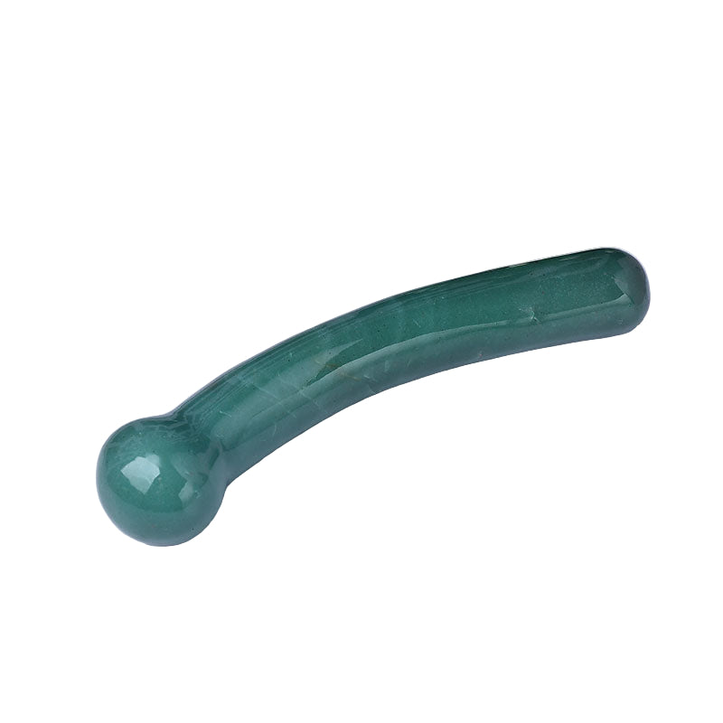 Green Aventurine Curve Crystal Dildo