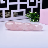 Load image into Gallery viewer, Pink crystal convex dildo