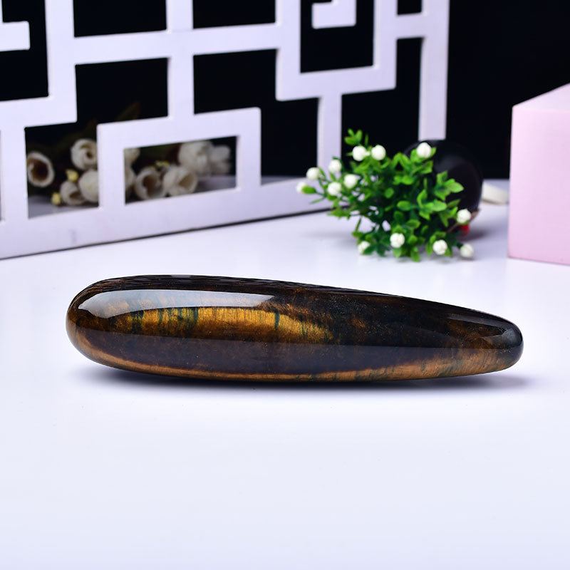 7 Inch Black Gold Double Crystal Dildo