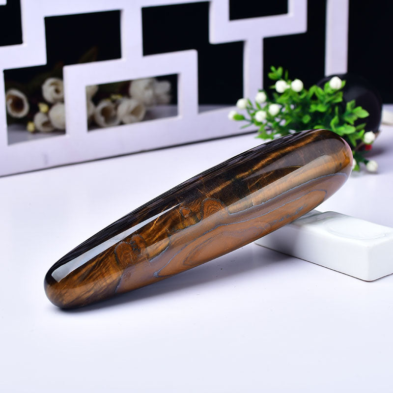 7 Inch Black Gold Double Crystal Dildo