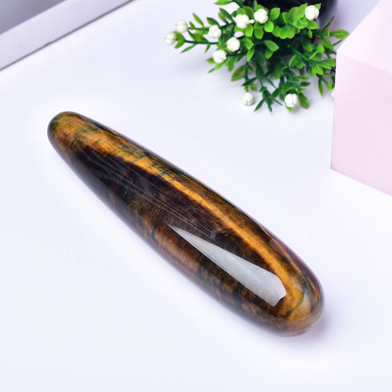7 Inch Black Gold Double Crystal Dildo