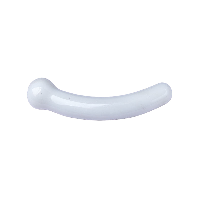 Ivory Aventurine Curved G Spot Crystal Dildo