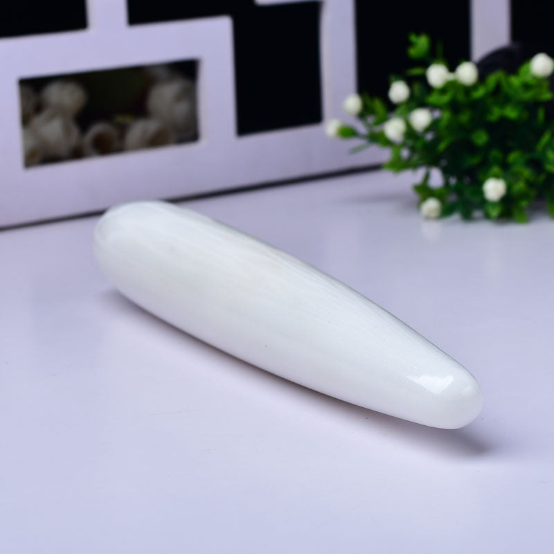 7 Inch Ivory Smooth Crystal Dildo