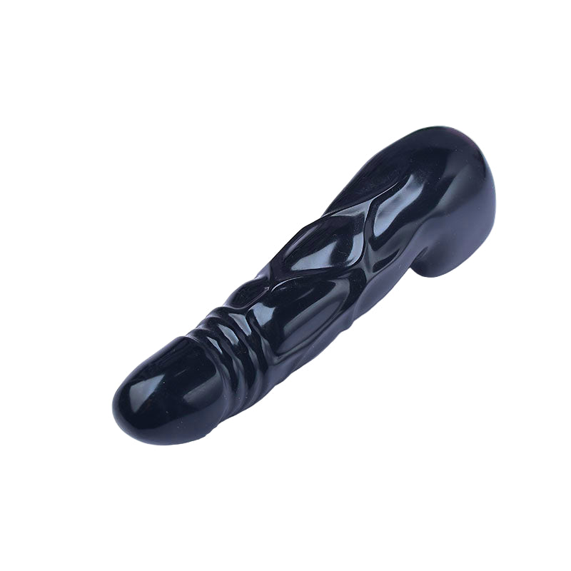 Obsidian Simulated Penis Smooth Crystal Dildo