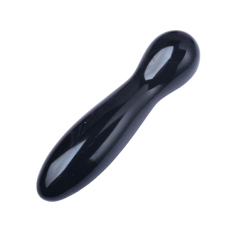 Black Double G Spot Stimulation Crystal Dildo