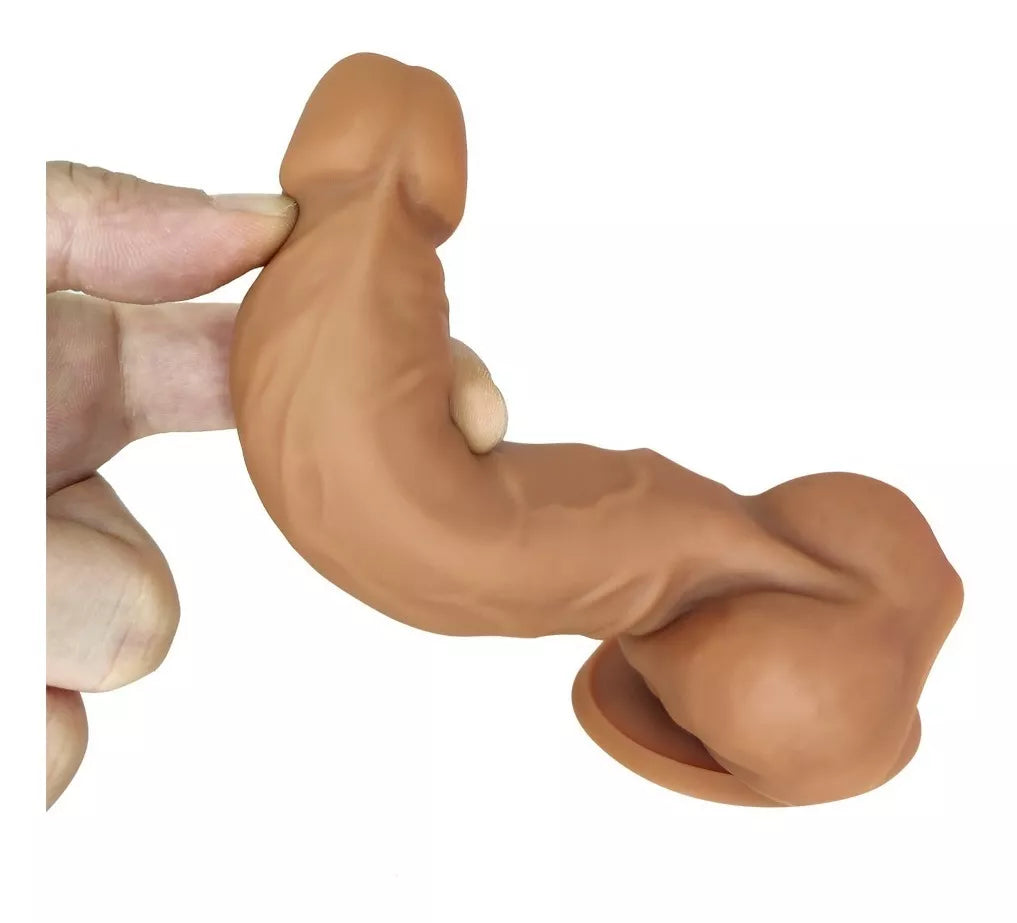 6 Inch Dual Hardness Silicone Realistic Dildo