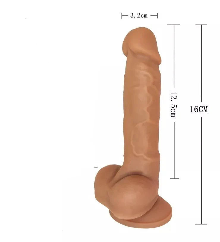 6.3 Inch Dual Hardness Silicone Realistic Dildo