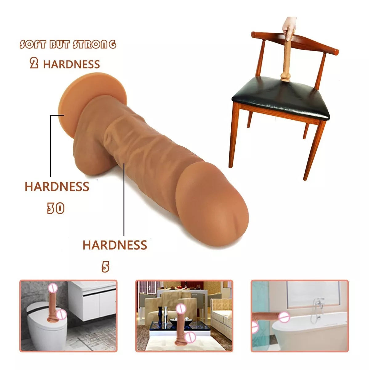 6 Inch Dual Hardness Silicone Realistic Dildo