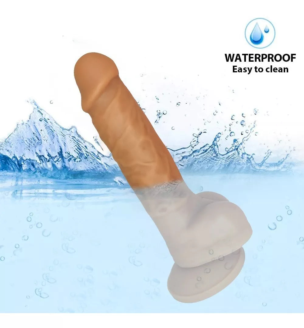 6 Inch Dual Hardness Silicone Realistic Dildo