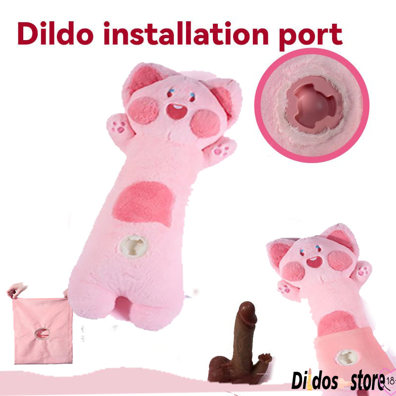 Cute Plush Toy Hidden Dildo Pillow Machine