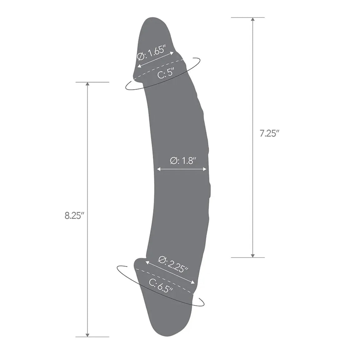 10 inch Dual Ended Textured Glass Dildo