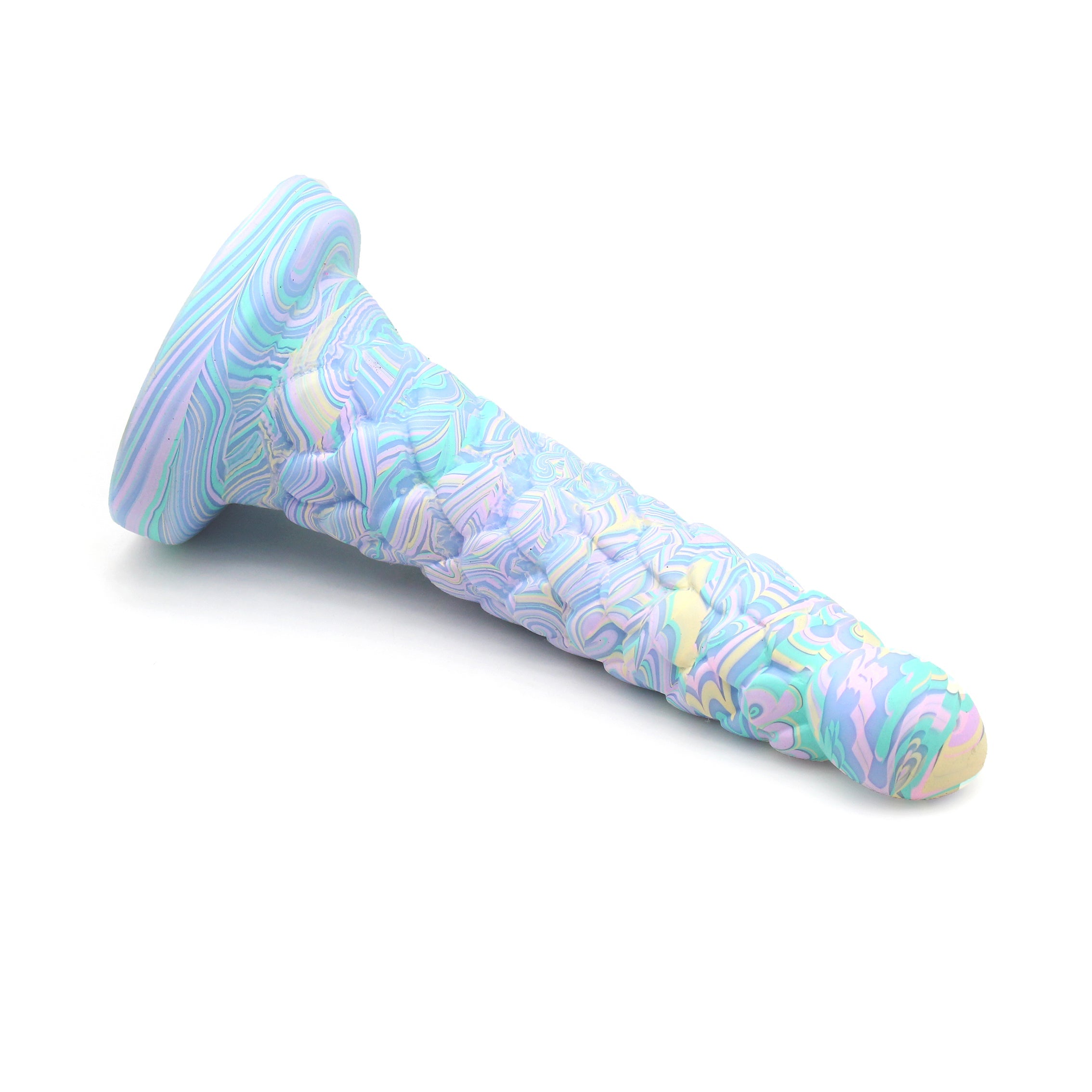 8 Inch Mixed Color Curved Fantasy Dildo