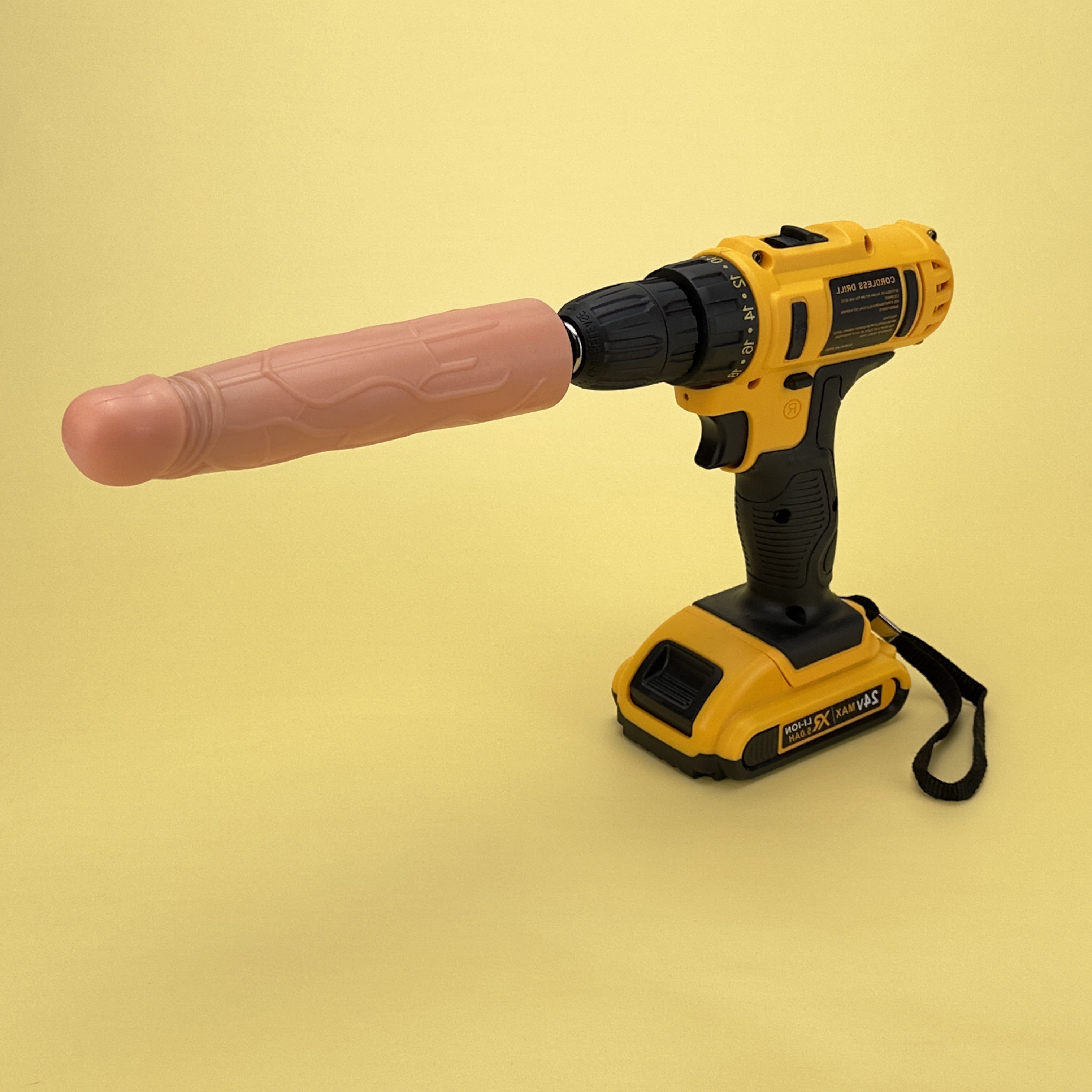 Yellow Rotating Couple Training Drill Sex Toys