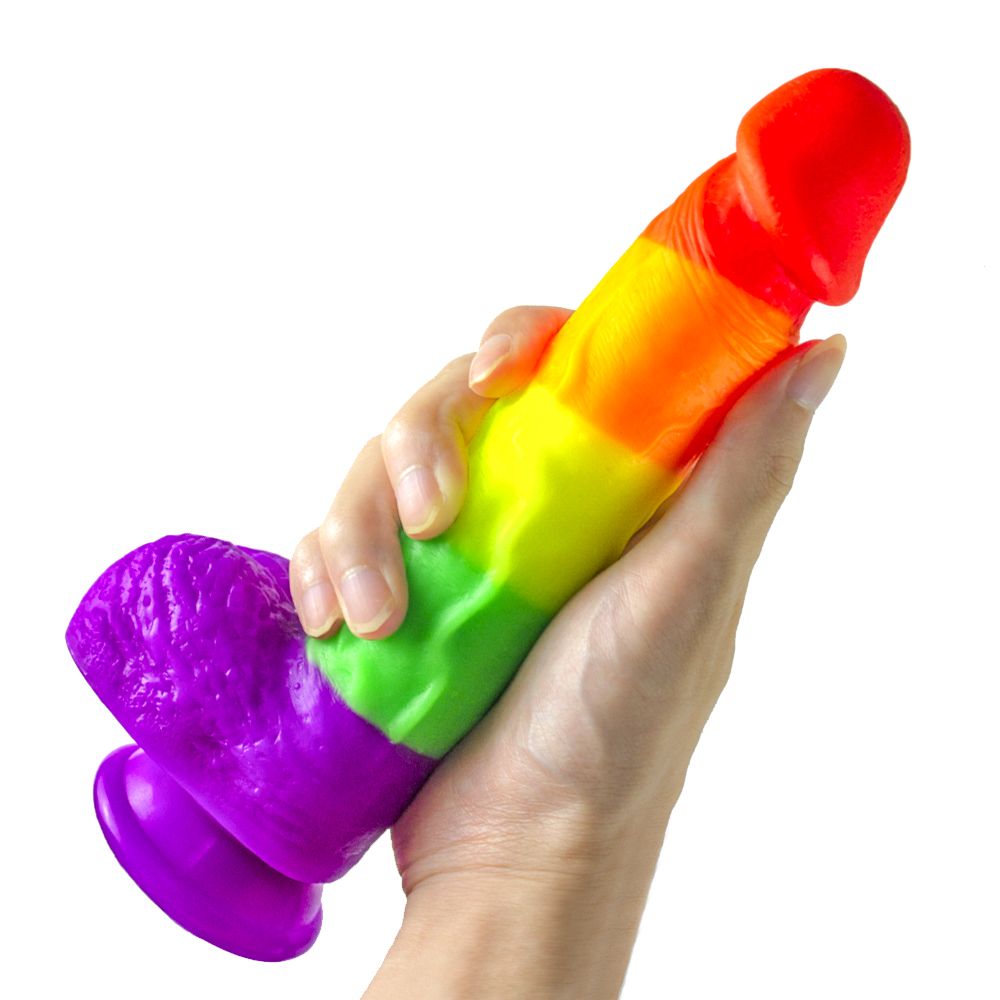 7 8 10 Inch Realistic Rainbow Dildos