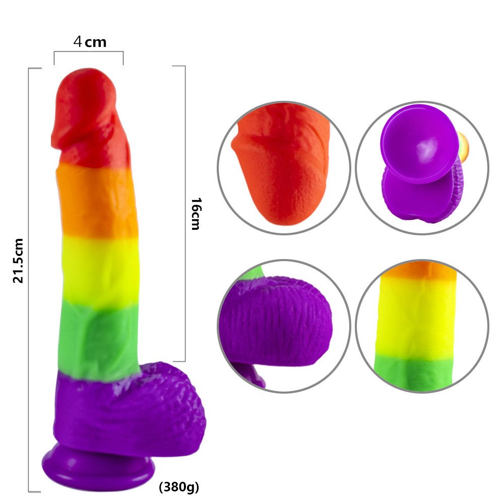 4 sizes of Realistic Rainbow Dildos