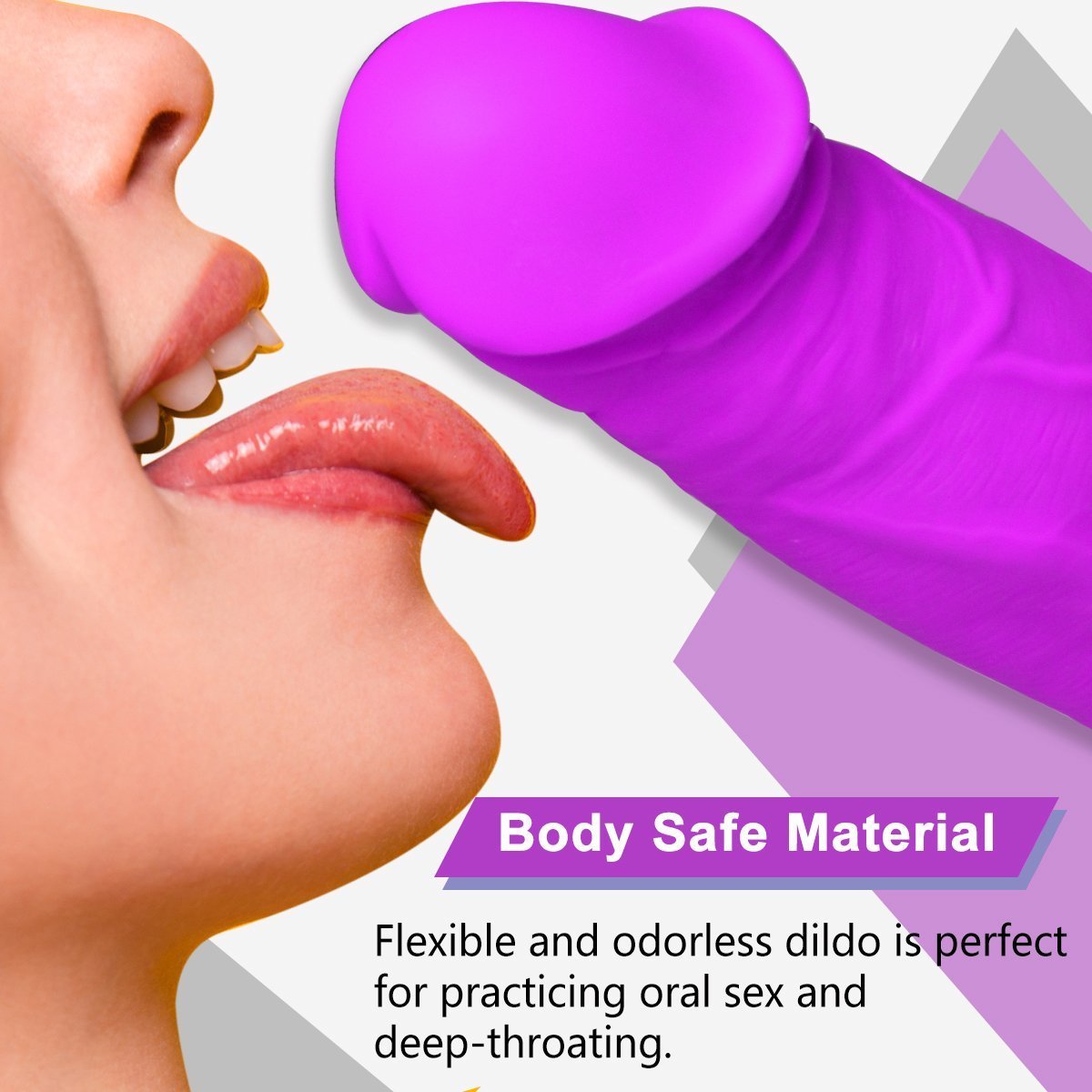 9.5 Inch Super Soft Liquid Realistic Silicone Dildo