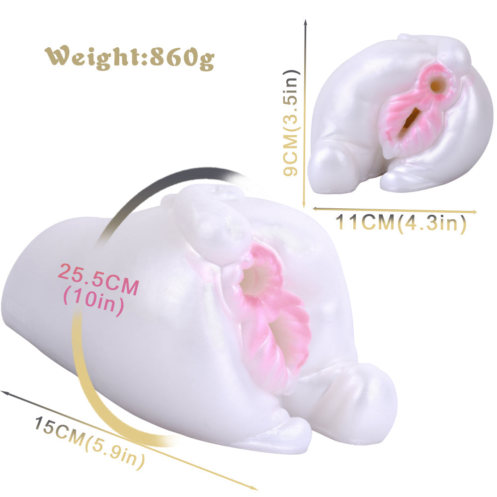 White Pig Silicone Fantasy Vibrating Pocket Pussy