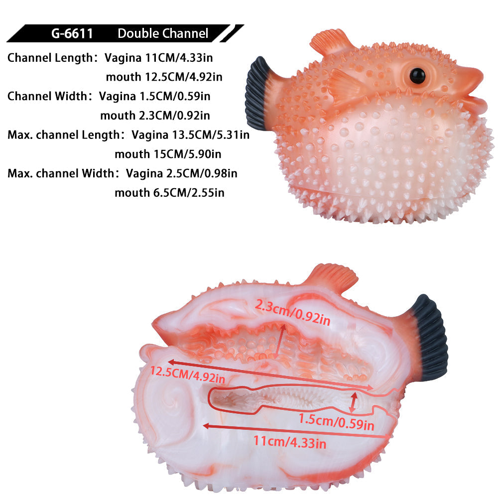 Double Channel Pearl Puffer Pocket Pussy