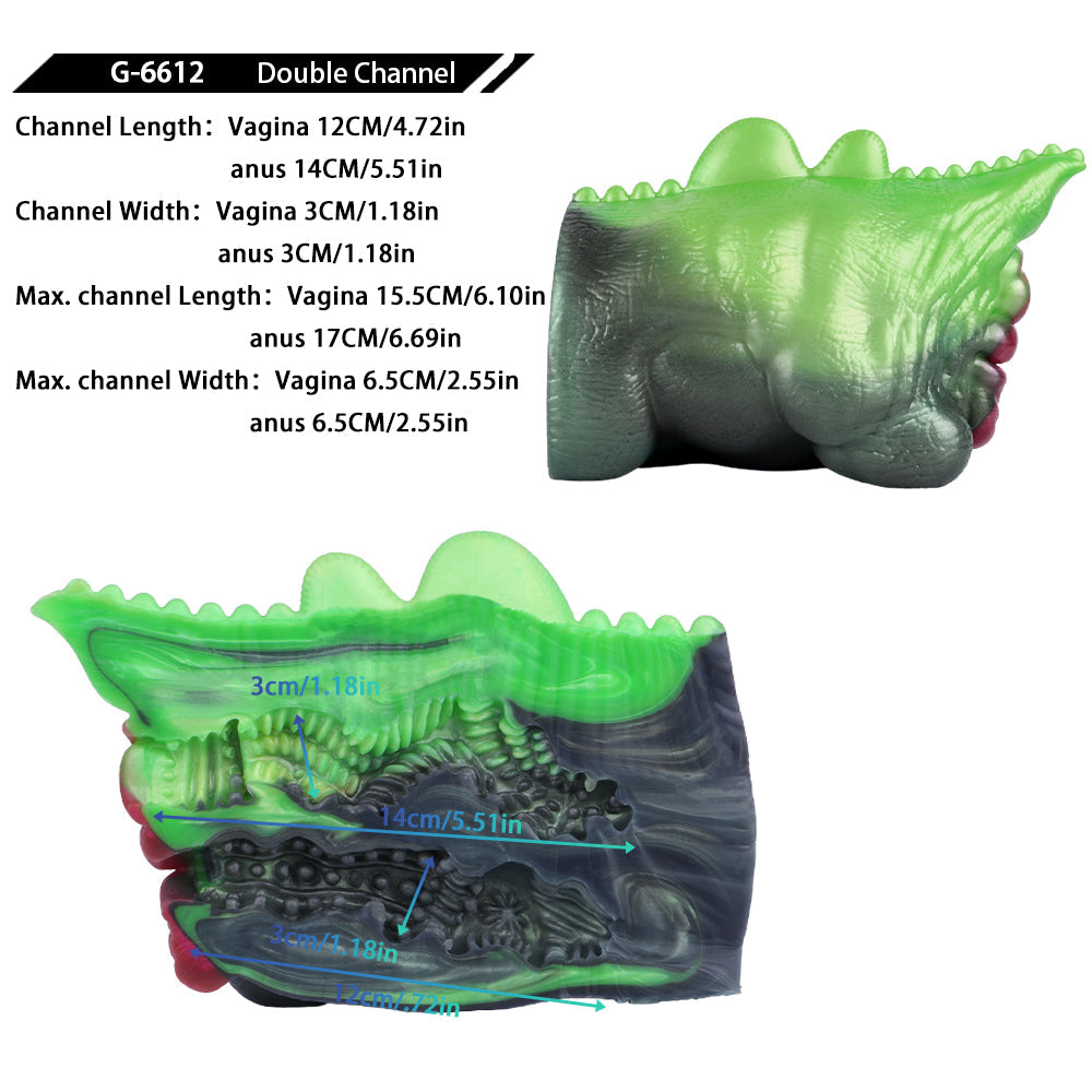 Green Silicone Fantasy Dragon Pocket Pussy