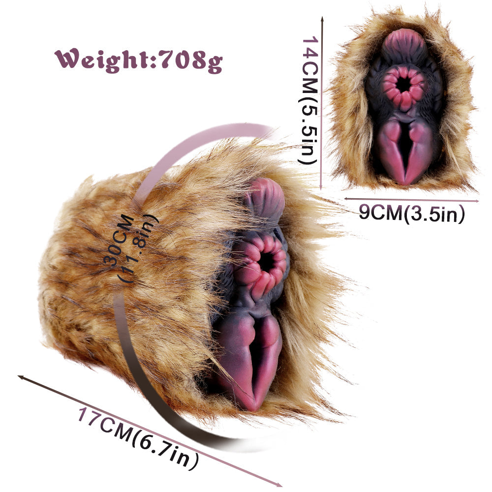 Double Anal Vaginal Plush Camel Pocket Pussy