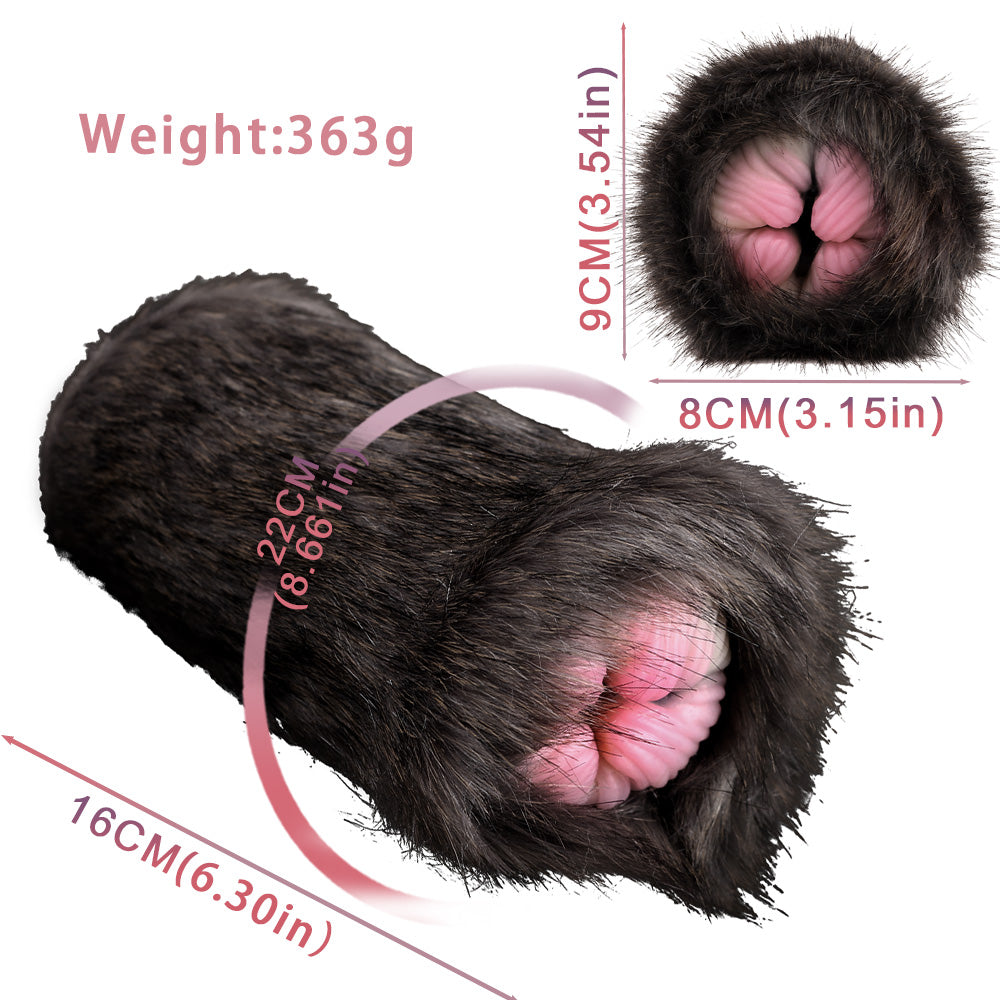 Black Furry Wild Cat Fantasy Pocket Pussy