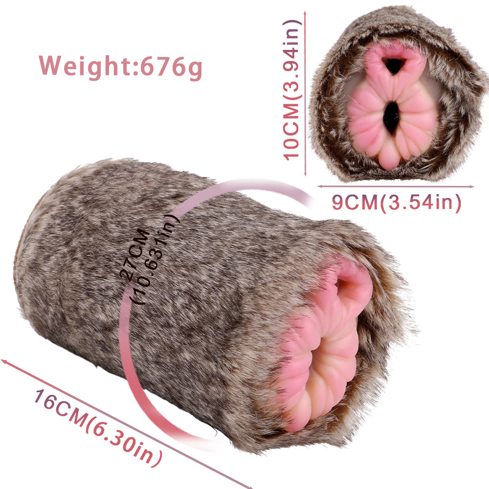 Soft Animal Fake Vagina Furry Lion Pocket Pussy