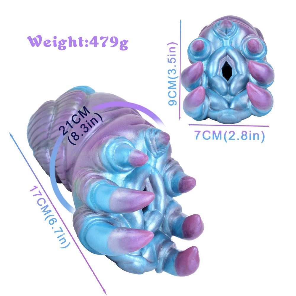 Blue Monster Claw Silicone Pussy Pocket