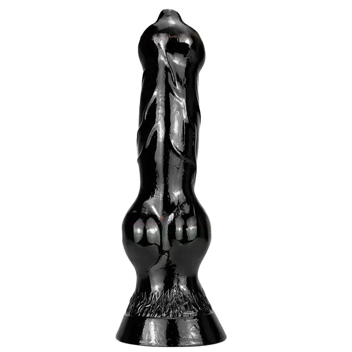 14 Inch Black Giant Knot Dog Dildo