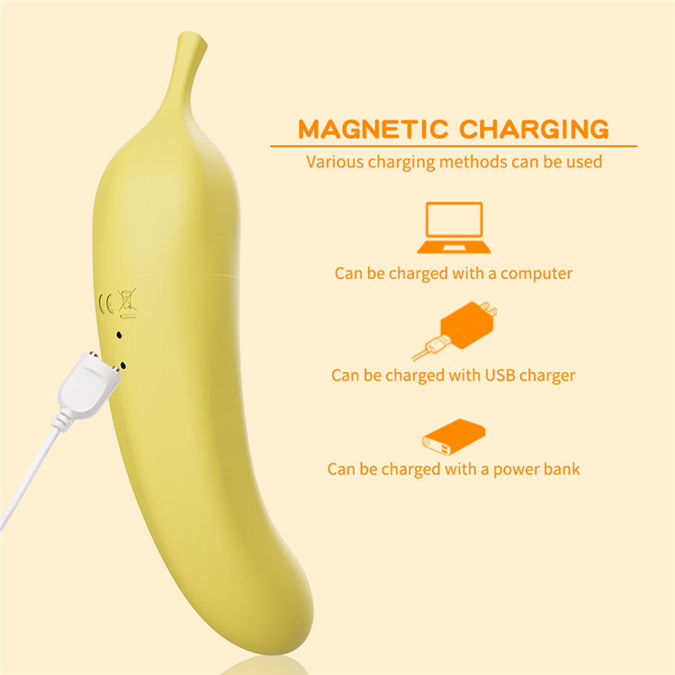 Clit Sucking Silicone Banana Vibrator Adult Toy