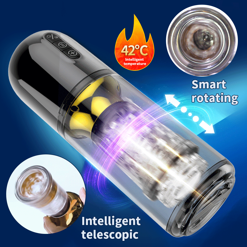 Male masturbator stroker and rotator electric vibrating sex toy