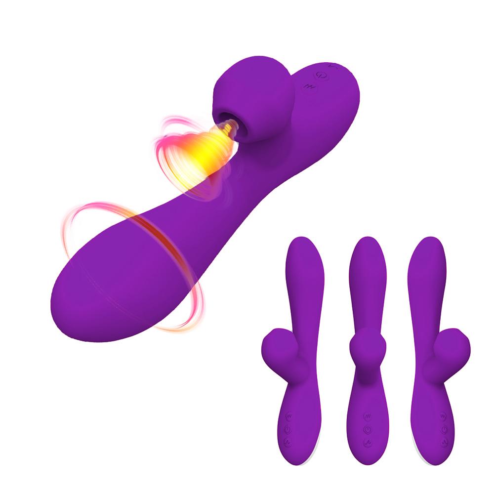 Flicking Rabbit G-Spot Dildo Vibrator With Suction