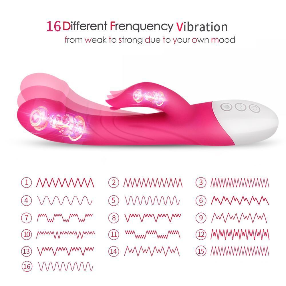 8*8 Vibration Mode Big Dildo Rabbit Vibrator For Women G Spot Clitoris Stimulate Vagina Wand