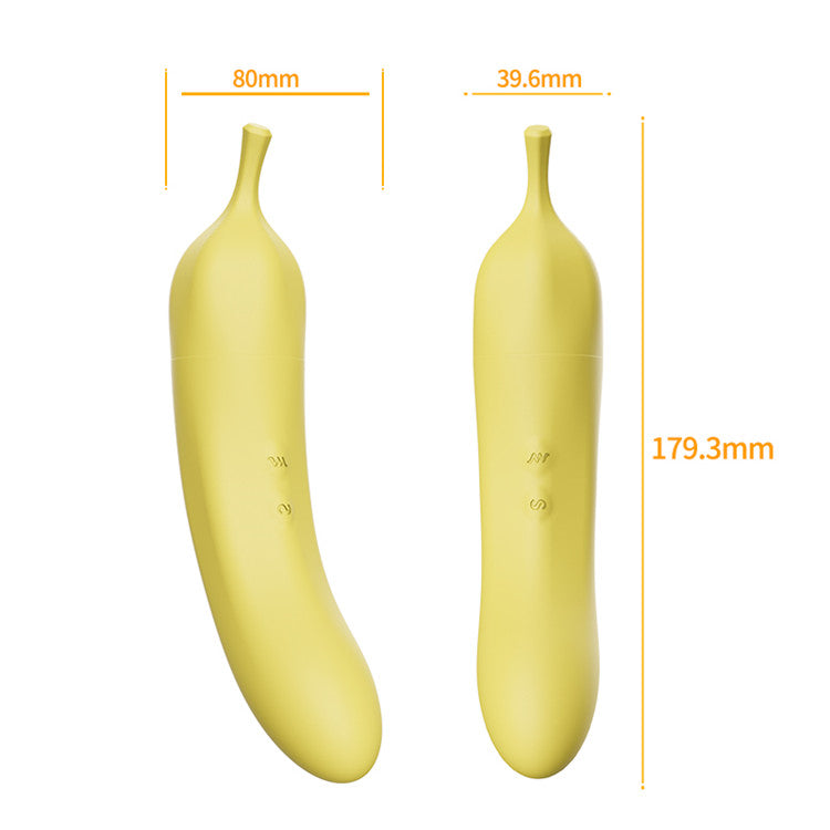 Clit Sucking Silicone Banana Vibrator Adult Toy