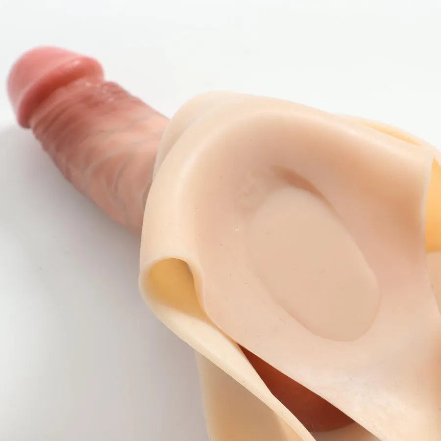 Realistic 8 inch Penis Hollow Dildo Panties