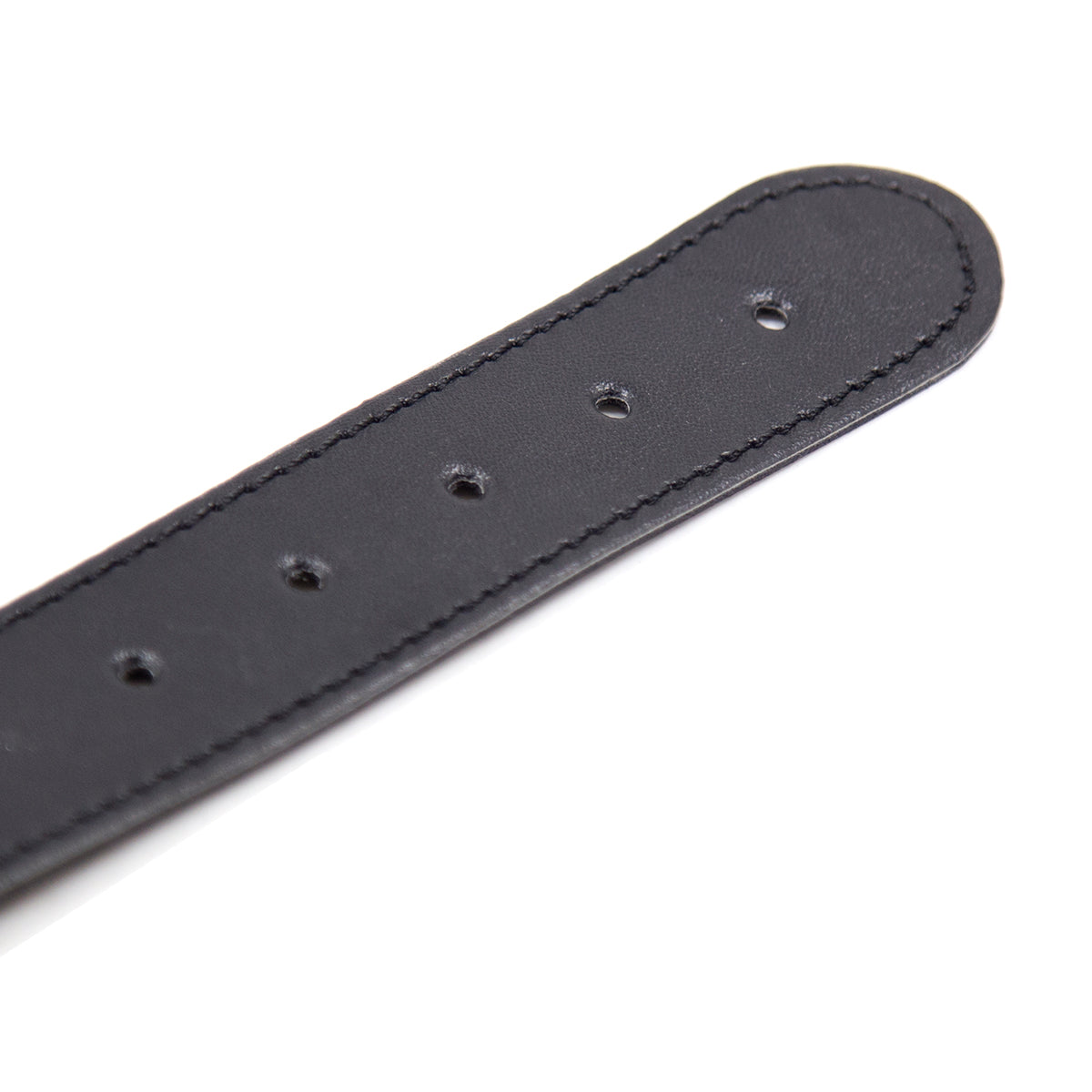 O Ring Gag Black Leather Straps Metal