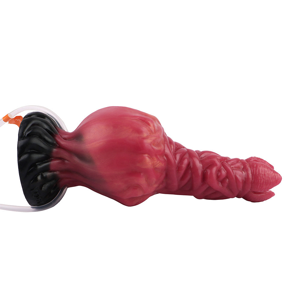 8 Inch Red Alien Squirting Dildo