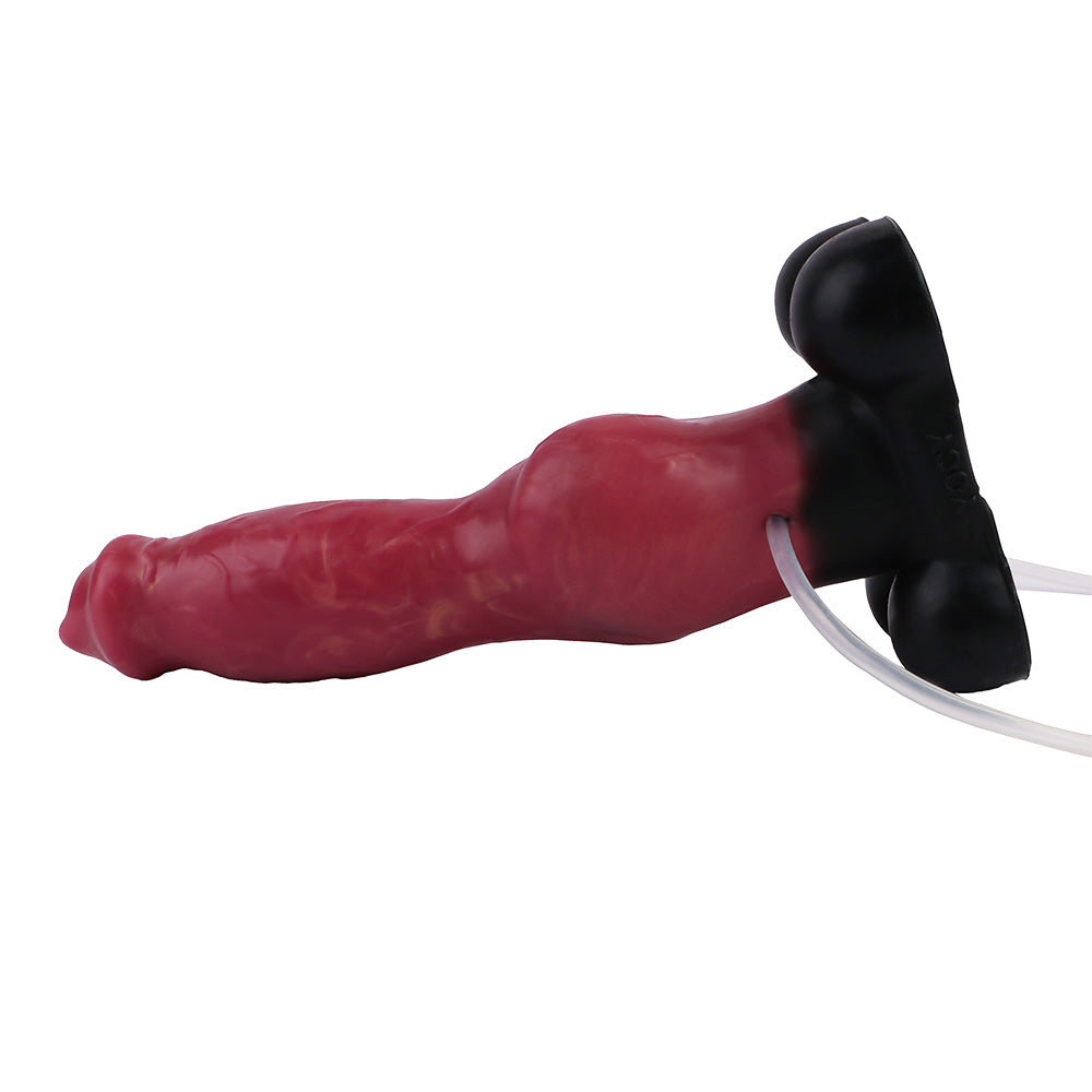 9 Inch Red Fantasy Dog Squirting Dildo
