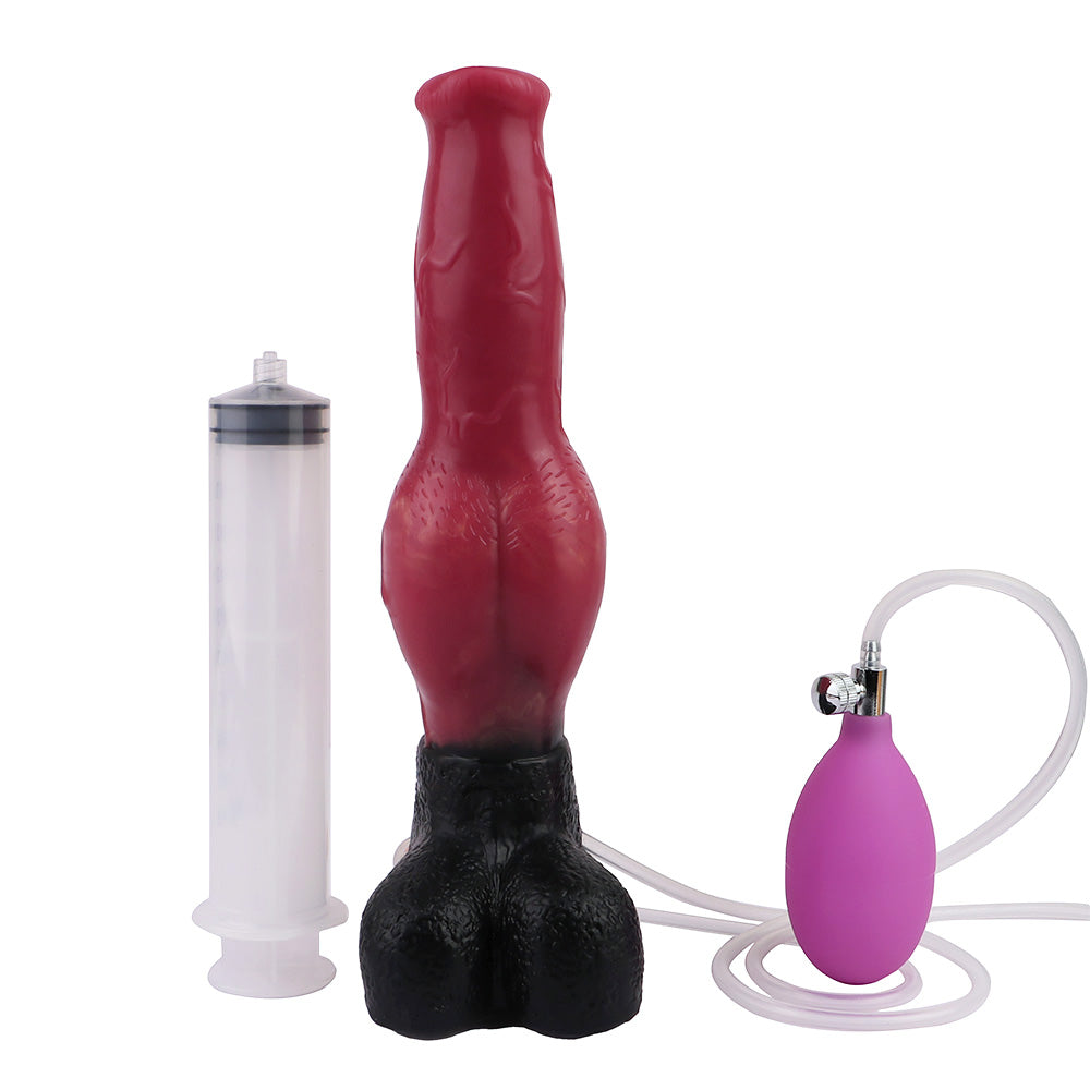 10 Inch Inflatable Silicone Horse Ejaculating Dildo