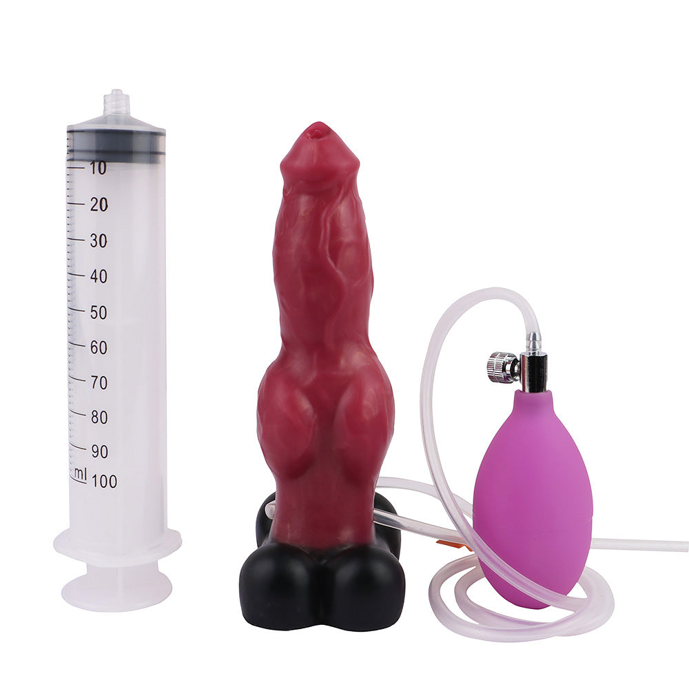 7 Inch Pointed Fantasy Dog Ejaculating Dildo