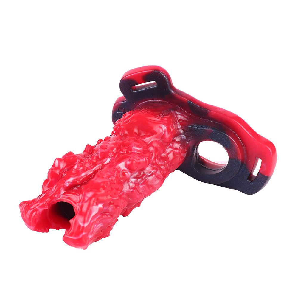 Red Dragon Roaring Vibrating Hollow Strap On
