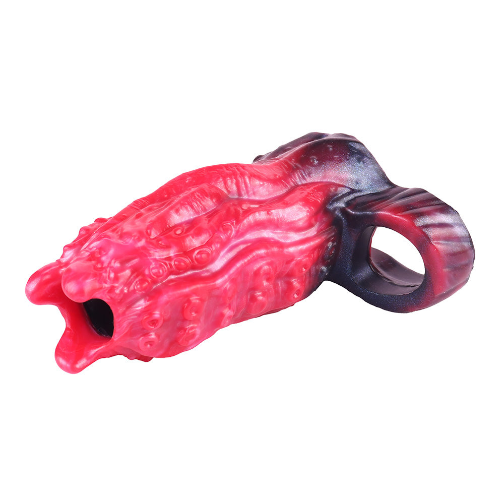 Open Alien Silicone Vibrating Penis Sleeve