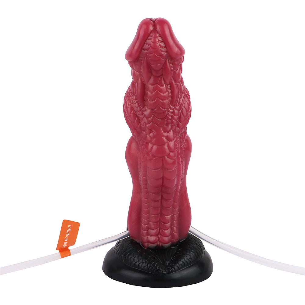 8 Inch Red Spiked Dragon Squirting Dildo