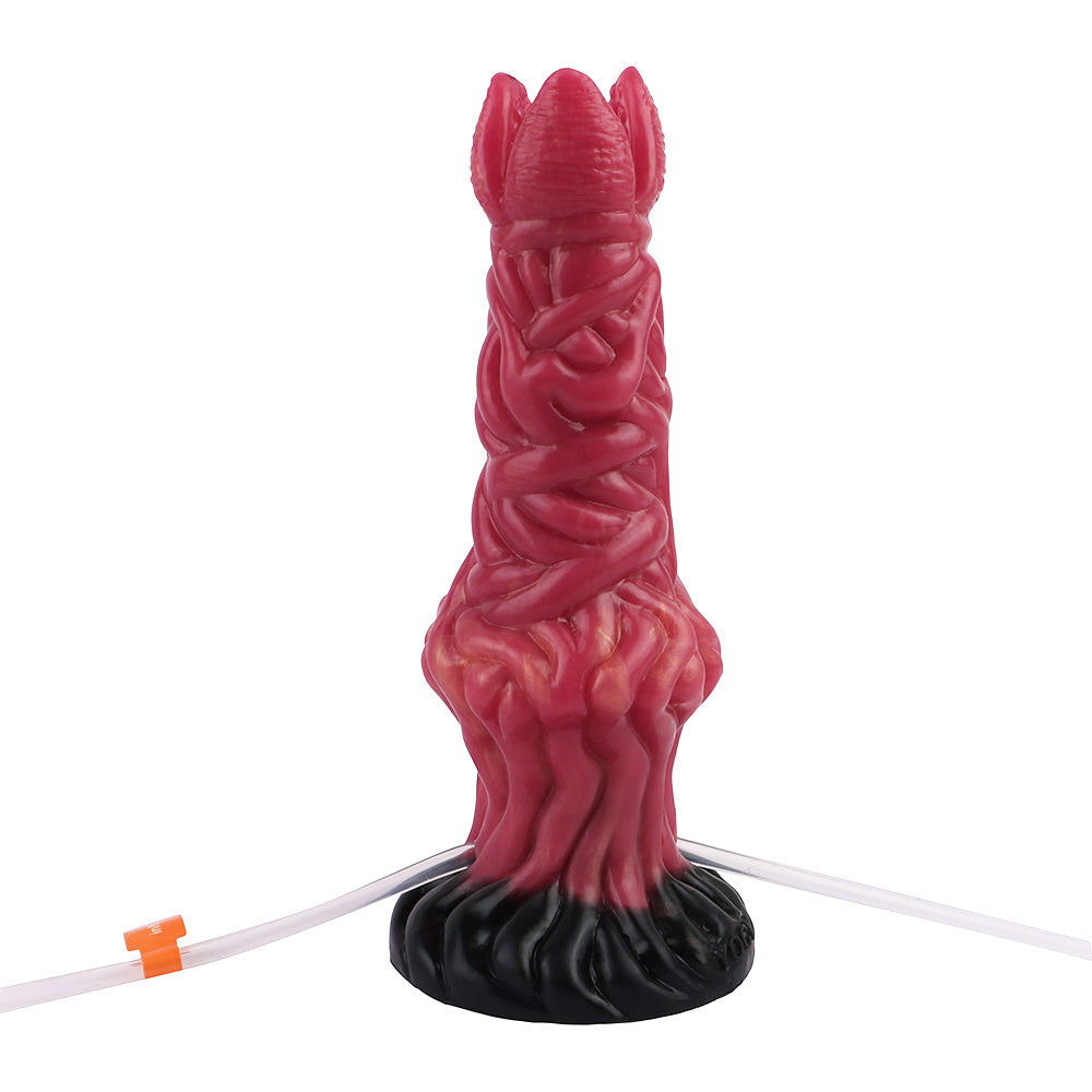 8 Inch Red Alien Squirting Dildo