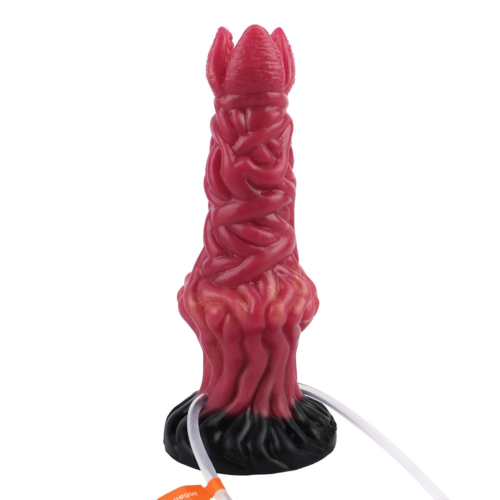 8 Inch Red Alien Squirting Dildo