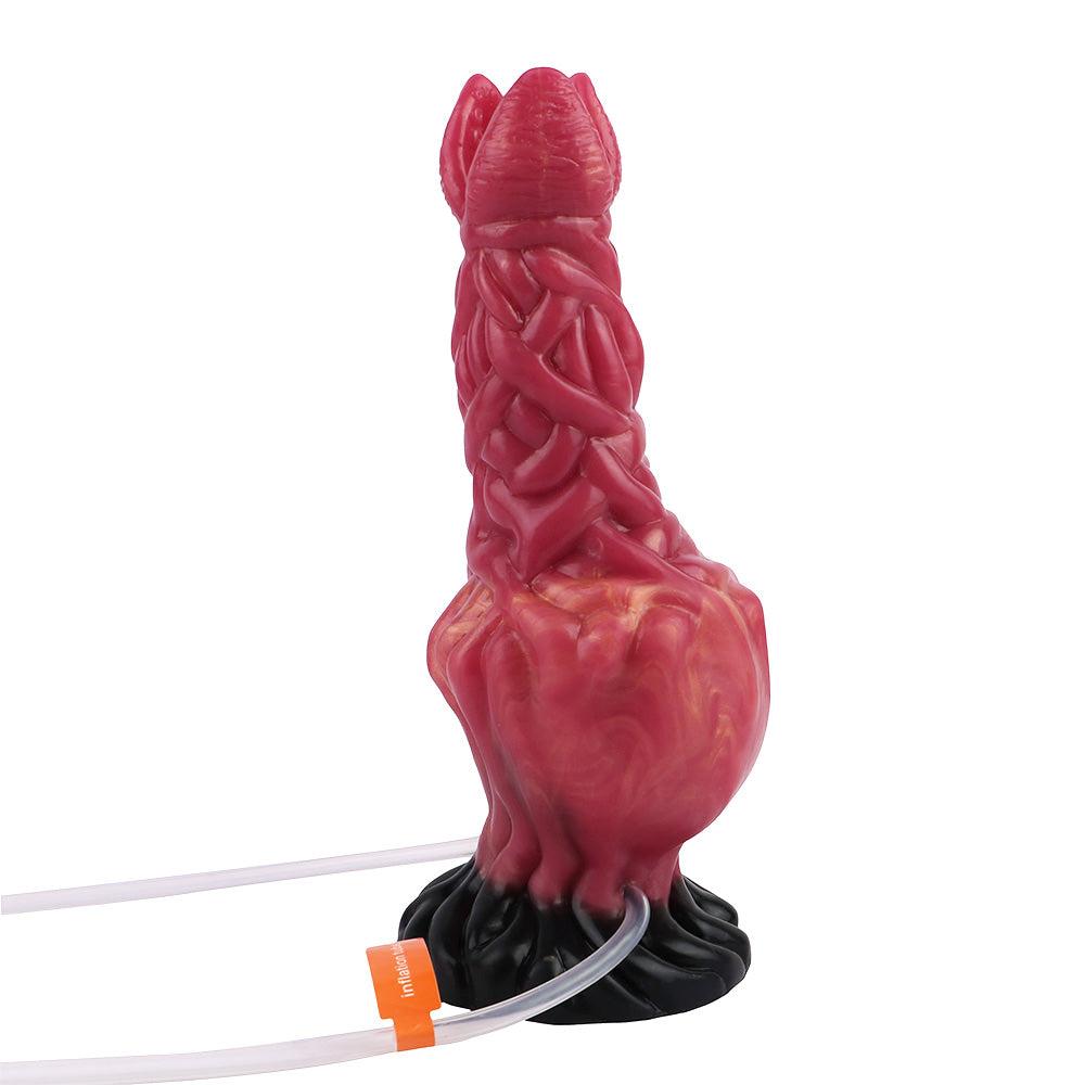 8 Inch Red Alien Squirting Dildo