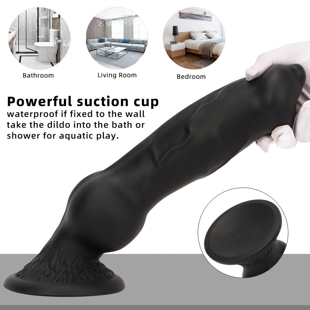 Custom Silicone Big Black Dog Dildo