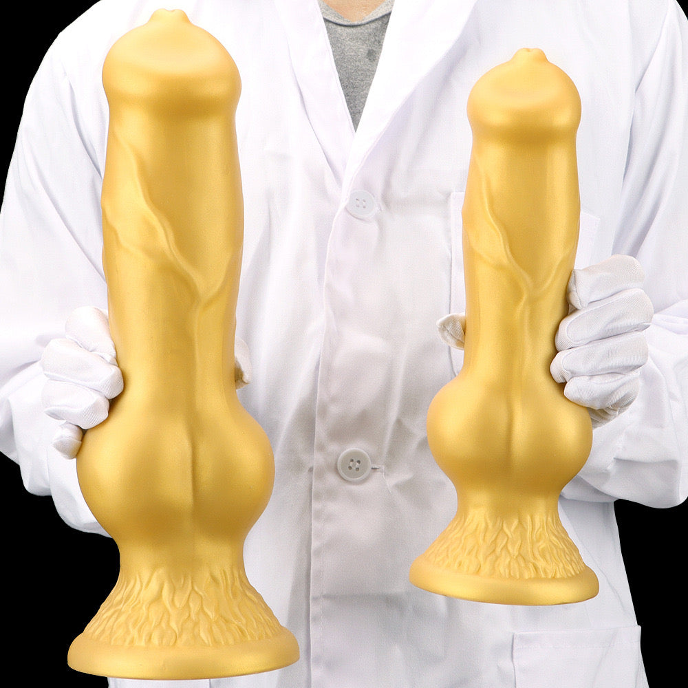 Golden Extra Large Size Dog Dildo