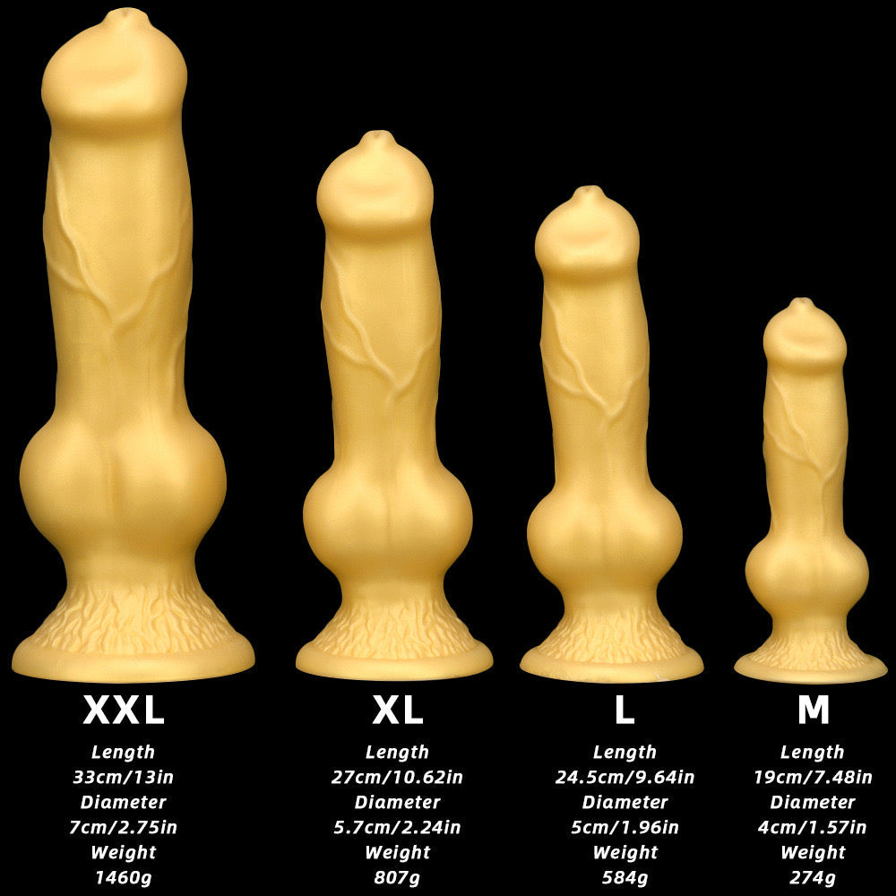 Golden Extra Large Size Dog Dildo