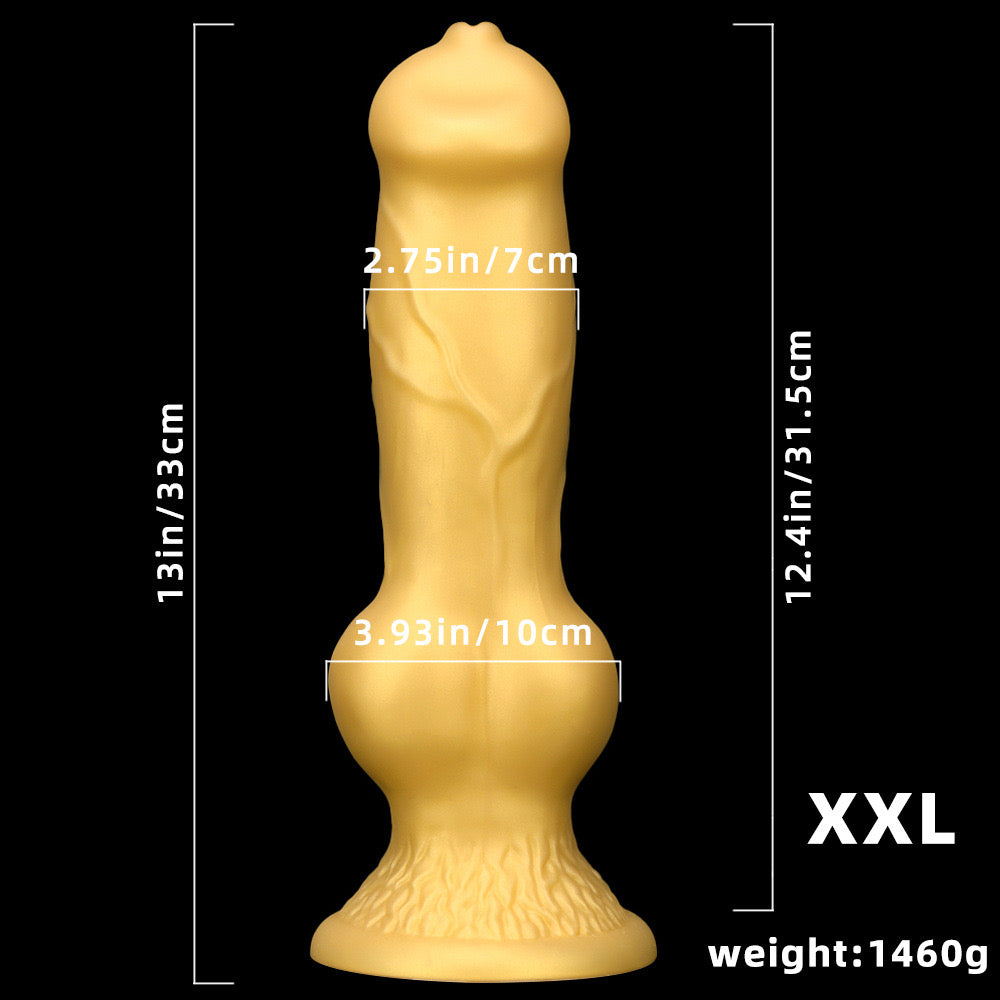 Golden Extra Large Size Dog Dildo