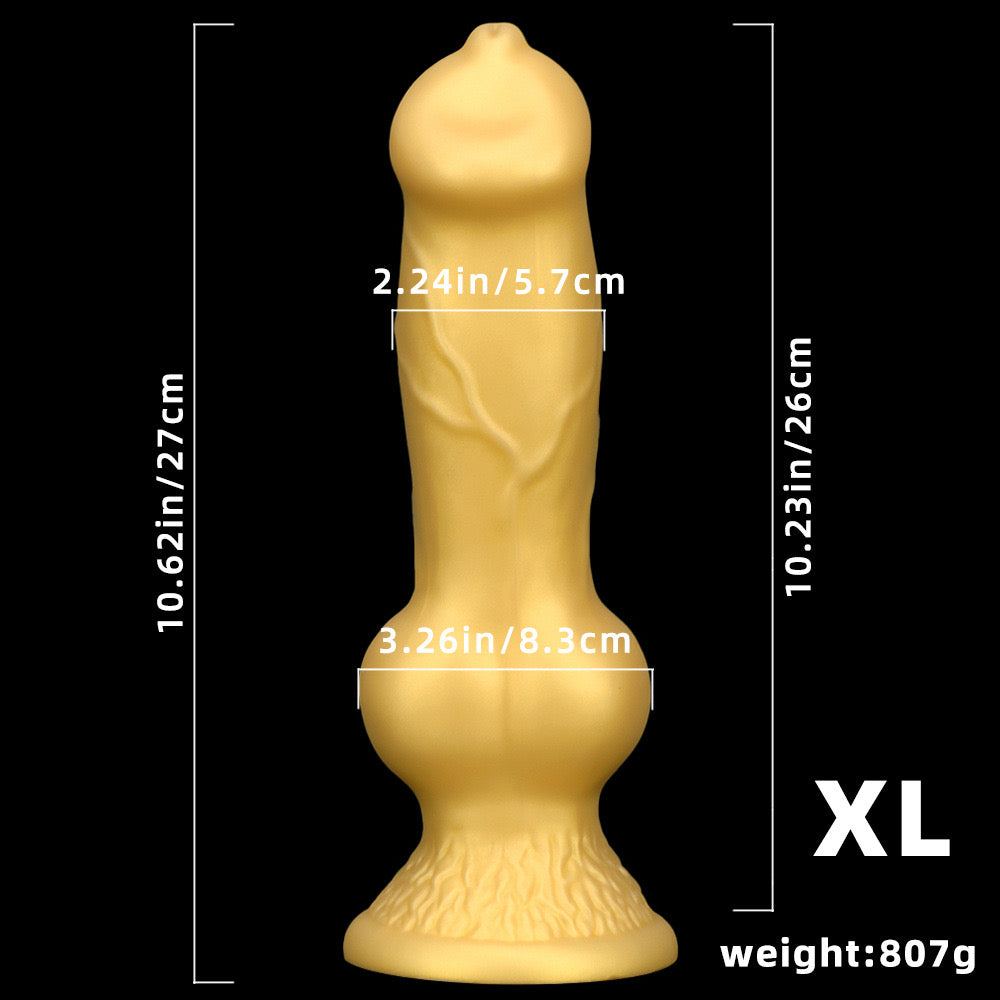 Large Golden Dog Dildo